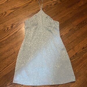 Le Lis Teal Halter Dress